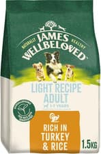 Image of James Wellbeloved Dog Adult Hypoallergenic Dry Food Light Turkey and Rice 1.5 Kg