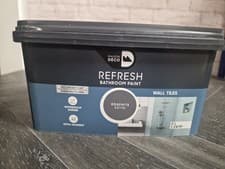 Image of Maison Deco Refresh Bathroom Wall Tile Paint Waterproof Graphite Satin - 2L