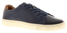Image of Hush Puppies Mens Trainers Casual Colton Cupsole Leather Lace Up navy UK Size