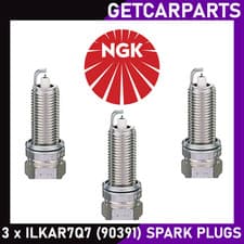 Image of NGK Spark Plugs x 3 for Dacia, Nissan & Renault (see Description) ILKAR7Q7