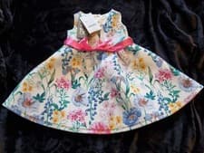 Image of *New 6-12months Monsoon Floral Occasion Dress