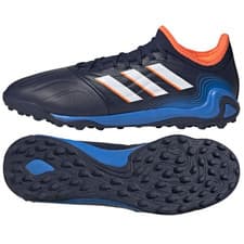 Image of Adidas Copa Sense Astro Turf Mens Football Leather Trainers Navy Blue UK 9