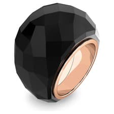 Image of BNIB SWAROVSKI Nirvana cocktail Black ring Rose Gold 52 Bag £155.00