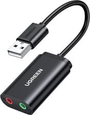 Image of UGREEN USB Sound Card USB 2.0 to 3.5mm Jack Audio Adapter Dual Aux Stereo
