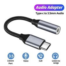Image of USB C To 3.5mm Female Headphone Jack Adapter Type C Aux Audio Cable Adapter