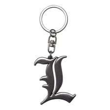 Image of Death Note Keychain 3D L Symbol Keychain ABYSTYLE