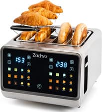 Image of 4 Slice Toaster with Independent Dual Controls & Extra-Wide 1.45" Slots – Smart