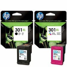 Image of Original HP 301 OR 301XL Black & Colour Family Ink Cartridge choices