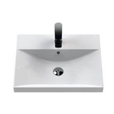 Image of Nuie 500mm Thin Edged Wash Basin 1 Tap Hole Ceramic Bathroom Furniture Sink