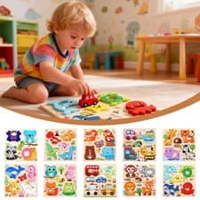 Image of Cute Animal Series Animals Cognitive Jigsaw Puzzle Children Educational Toys