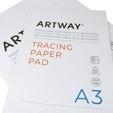 Image of Artway Tracing Pad - Heavyweight 100gsm Tracing Paper - 40 sheets - A2, A3 & A4