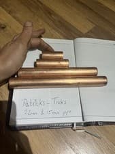 Image of Copper Pipe (15 or 22mm diameter) (50 to 275mm lengths, in 50mm increments)