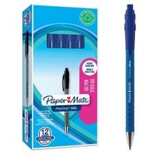 Image of Paper Mate 2108213 FlexGrip Gel Pens Blue Pack Of 12