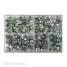 Image of Assorted Zinc Plated Metric O Clips (Double Ear Clips)