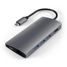 Image of Satechi Aluminum Multi-Port Adapter V2 - Space Grey (ST-TCMA2M)