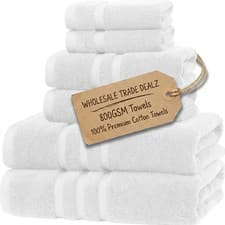 Image of Luxury Towels Bale Set 800 GSM 100% Egyptian Cotton Face Hand Bath Sheet Towels