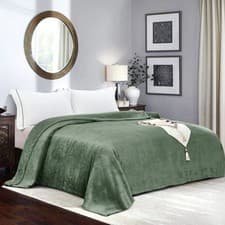 Image of Large Fleece Blanket Super Soft Reversible Bed Sofa Throw Single Double King