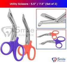 Image of 2 Multi Purpose Scissors Kitchen Household Office Stainless Steel Soft Grip SET