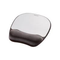 Image of Fellowes Memory Foam Mouse Pad with Wrist Support Black/Silver 9175801