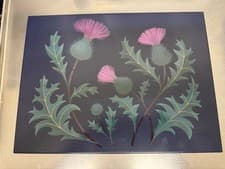 Image of Thistle Navy Blue Biscuit Cookie Storage Tin With Lid