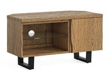Image of Canterbury Oak Corner TV Unit – Contemporary Oak Cabinet for Media Storage