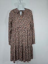 Image of BarbourWomens Apia Long Sleeve Print Dress With Collar In Multi Size UK 8