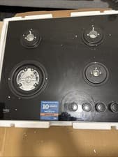Image of Beko 60cm 4 Burner Gas on Glass Hob - Black HCLW64222S