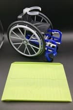 Image of Barbie Doll Fashionista Wheelchair Ken Blue Black Wheelchair and Ramp. NEW!!