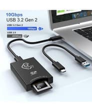 Image of CFexpress Type B & SD UHS-II Dual Memory Card Reader USB3.2 Gen2 10Gbps SDXC MMC