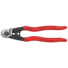 Image of Knipex Forged Wire Rope Cutters 190mm Plastic Coated Handles 03047