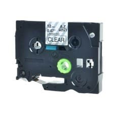 Image of Label Tape Compatible With Brother Black on Clear TZ131 PT- E300VP E550WVP H100
