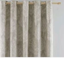 Image of Catherine Lansfield Alder Trees Lined 66x72 Eyelet Curtains CHEAPEST ON EBAY