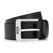 Image of BOSS Belt - BOSS Jemio SZ40 Leather Belt - Black, Dark Brown - 50512795 - BNWT