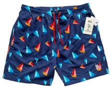 Image of U.S. POLO ASSN. NEW. Mens Swimming  Trunks/Short Blue Sailboats pattern size: XL