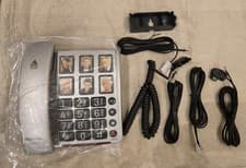 Image of Amplicomms BigTel 40 Plus 40+ Silver Corded Big Button Elderly Amplified Phone