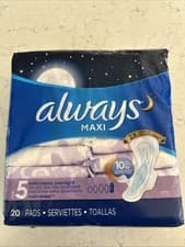 Image of Always Maxi Extra Heavy Overnight Sanitary Towels with Wings 20's (Size 5)
