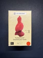 Image of Le Creuset Pie Bird Funnel Cerise Red Ceramic Stoneware 9cm Steam Vent Boxed