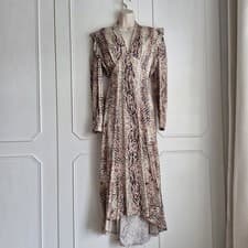 Image of ALL SAINTS Animal Print Long Sleeve Dress  Size 14 BNWT