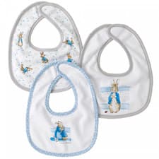 Image of Beatrix Potter 2 Packs of Peter Rabbit Set of 3 Bib's, Brand New