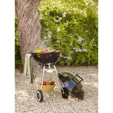 Image of Black 43cm Kettle BBQ For Camping