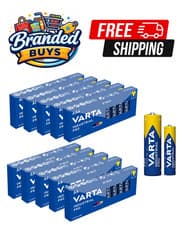 Image of VARTA Industrial Pro AA & AAA Alkaline Batteries 1.5v LR6 LR03 Lasting Batteries