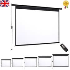 Image of Electric Motorised / Manual Pull-Down Projector Screen 72-120 inch Home Cinema