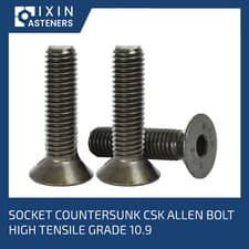Image of M2 M2.5 M3 M4 M5 M6 COUNTERSUNK SOCKET SCREWS HIGH TENSILE ALLEN KEY BOLT 10.9