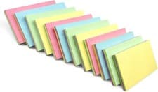 Image of Post it Sticky Notes Pastel | Multi-Colour Sticky Notes | Strong Adhesive Sticky