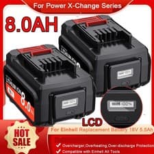 Image of 1/2x 8.0Ah For Einhell 18V Battery Fit Power X-Change Lithium-ion PXC Tools UK