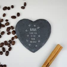 Image of Personalised I Love You To The Moon & Back Gran Slate Coaster Mothers Day Gift