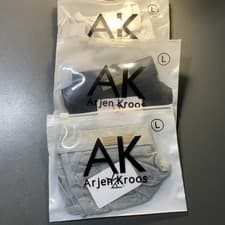 Image of Arjen Kroos White Jock Strap Style Mens Underwear Size Large x3 pack