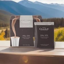Image of 10 HOTEL CHOCOLAT 50% MILKY HOT DRINKING CHOCOLATE VELVETISER MILKSHAKE DUALIT!