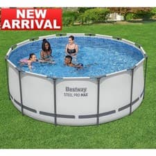 Image of Bestway 12ft (3.6m) Steel Pro Max Above Ground Pool with Filter Pump and Ladder