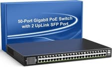 Image of 48-Port Gigabit PoE Switch with 2x 1000Mbps Uplink SFP Port, VIMIN 50-Port PoE